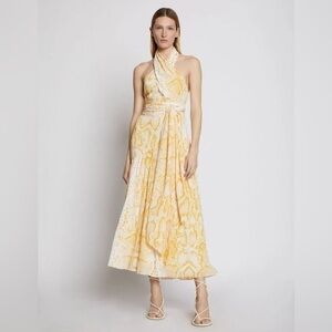 Proenza Schouler Convertible Snake-Print Crepe de Chine Midi Dress | Size 6 NWT